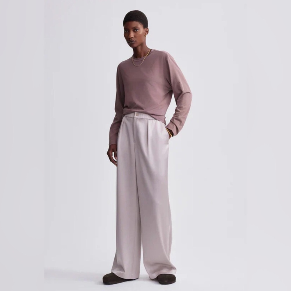 🧘‍♀️Varley Leah Long Sleeve Boyfriend Tee Mauve Purple Size Small